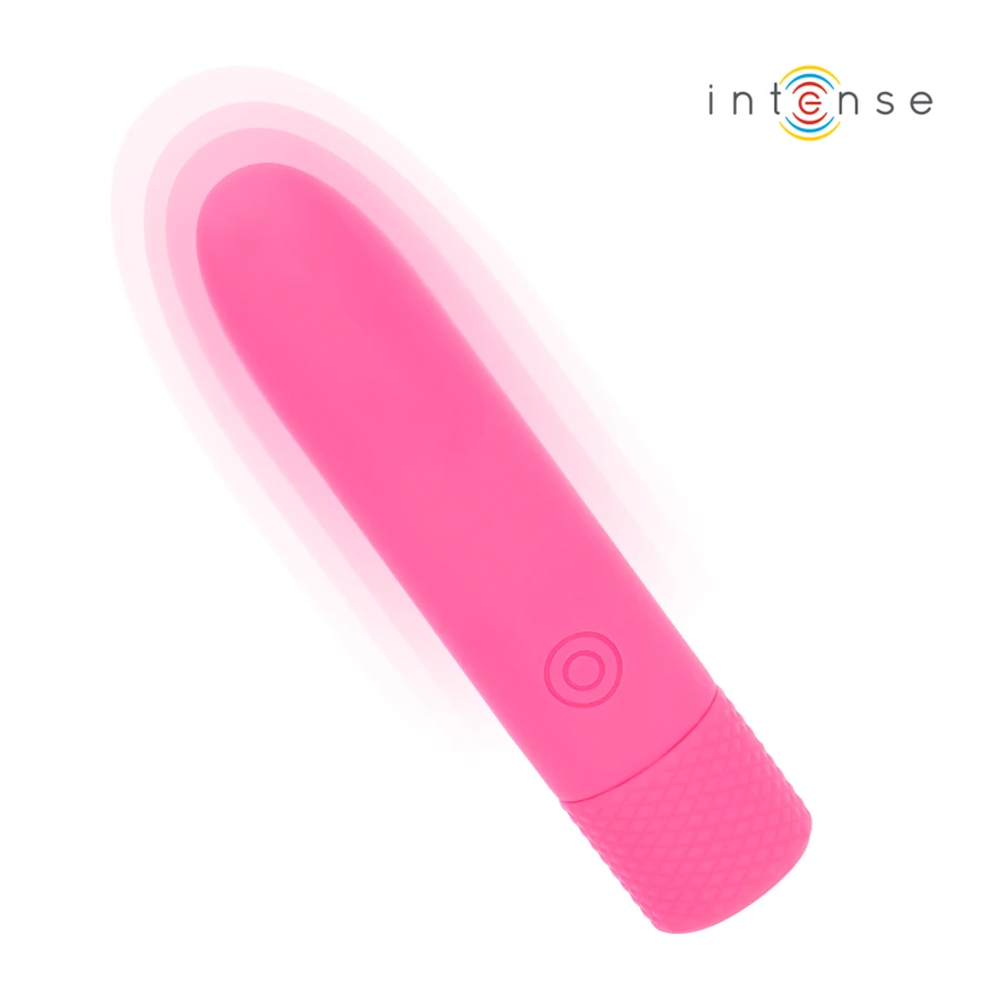 INTENSE  SYMONE USB TAASLAETAV VIBRATING BULL 8 VIBRATIONS ROOSA 10 X 2,2 CM